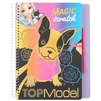 Depesche 12410 TOPModel Magic Scratch Book avec 20 pages de motifs à gratter, livret avec dégradé de couleurs multicolores et stylo à gratter Depesche 12410 TOPModel Magic Scratch Book avec 20 pages de motifs à gratter, livret avec dégradé de couleurs multicolores et stylo à gratter