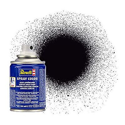 Revell -34108 Peinture Acrylique Spray, 34108, 08 Noir Mat, 100 ML (Lot de 1) Revell -34108 Peinture Acrylique Spray, 34108, 08 Noir Mat, 100 ML (Lot de 1)
