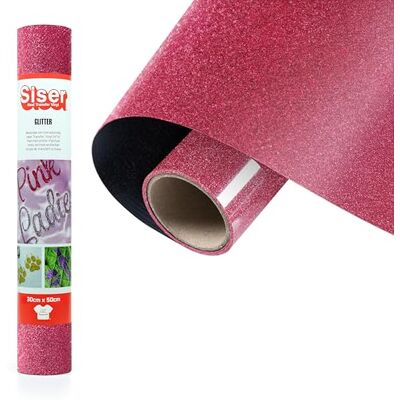 SISER ® Vinyle thermotransférable Glitter Pink, 50 x 30 cm SISER ® Vinyle thermotransférable Glitter Pink, 50 x 30 cm