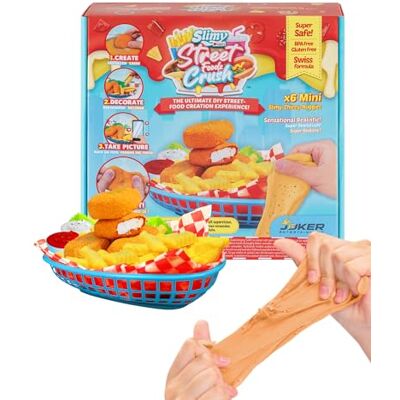 Slimy Street Foodz Crush Mini Chiccy Nuggies, Slime et Pâte à modeler Kit créatif, jeu de pâtisserie à mélanger, façonner et décorer, pour les enfants Slimy Street Foodz Crush Mini Chiccy Nuggies, Slime et Pâte à modeler Kit créatif, jeu de pâtisserie à mélanger, façonner et décorer, pour les enfants