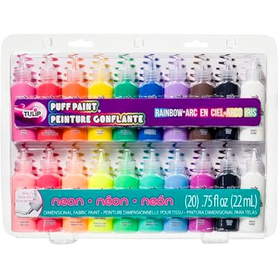 TULIP I Love To Create Lot de 20 peintures dimensionnelles pour tissu Multicolore 22 ml TULIP I Love To Create Lot de 20 peintures dimensionnelles pour tissu Multicolore 22 ml