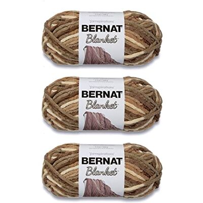 Bernat Sonoma Lot de 3 paquets de fil chenille épais en polyester de 150 g pour tricot, crochet, travaux manuels et amigurumi Bernat Sonoma Lot de 3 paquets de fil chenille épais en polyester de 150 g pour tricot, crochet, travaux manuels et amigurumi