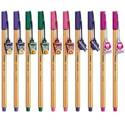 STABILO point 88 KPop Demon Hunters Stylos-feutres fins Stylos-feutres fins – Boîte de 10 couleurs différentes – Avec breloques STABILO point 88 KPop Demon Hunters Stylos-feutres fins Stylos-feutres fins – Boîte de 10 couleurs différentes – Avec breloques