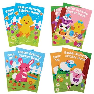 Baker Ross FX976 Livres d'activités d'autocollants de Pâques Lot de 8, pour remplir les sacs de fête de Pâques pour les enfants Baker Ross FX976 Livres d'activités d'autocollants de Pâques Lot de 8, pour remplir les sacs de fête de Pâques pour les enfants
