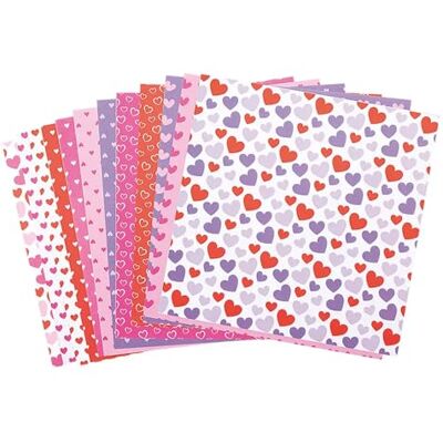 Baker Ross Papier imprimé cœur – Lot de 48 cartes de Saint-Valentin pour enfants (FC672) Baker Ross Papier imprimé cœur – Lot de 48 cartes de Saint-Valentin pour enfants (FC672)