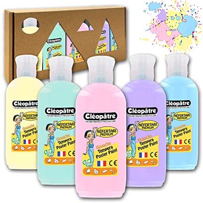 Cléopâtre PGN100XX5P Lot de 5 flacons de Gouache Néfertari Pastel en 100ml Multicolore Cléopâtre PGN100XX5P Lot de 5 flacons de Gouache Néfertari Pastel en 100ml Multicolore