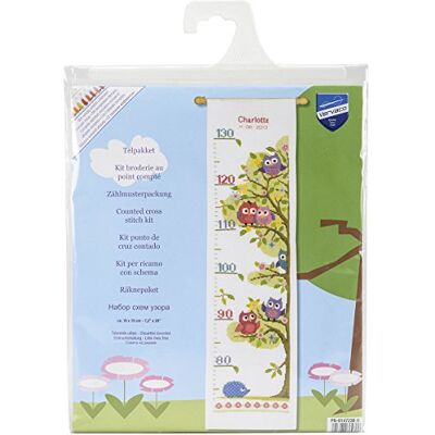 Vervaco Kit de broderie au point de croix compté Motif hiboux Multicolore Vervaco Kit de broderie au point de croix compté Motif hiboux Multicolore