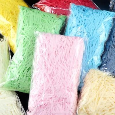 VICIYOO Papier raphia froissé coloré déchiqueté Lafite Remplissage DIY Fête de mariage Boîte cadeau Candy Matériel d'emballage Matériaux de remplissage VICIYOO Papier raphia froissé coloré déchiqueté Lafite Remplissage DIY Fête de mariage Boîte cadeau Candy Matériel d'emballage Matériaux de remplissage