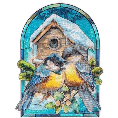 Ideen mit Herz Peinture Diamant Image de Fenêtre Aspect Verre Art Décoration & Bricolage Matériau : PET (Mésanges dans la mangeoire) Ideen mit Herz Peinture Diamant Image de Fenêtre Aspect Verre Art Décoration & Bricolage Matériau : PET (Mésanges dans la mangeoire)