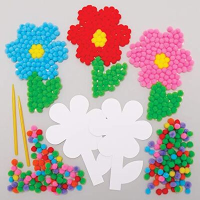 Baker Ross Pom Poms motif Fleur Lot de 5, Activites Manuelles pour Enfants (AX880) Baker Ross Pom Poms motif Fleur Lot de 5, Activites Manuelles pour Enfants (AX880)