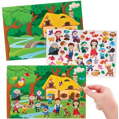 Baker Ross FN177 Autocollants Blanche-Neige Lot de 4, autocollants pour enfants, bricolage pour enfants, autocollants pour enfants Baker Ross FN177 Autocollants Blanche-Neige Lot de 4, autocollants pour enfants, bricolage pour enfants, autocollants pour enfants