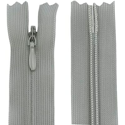 AERZETIX C61898 Lot de 10 Fermetures éclair invisibles 60 cm non-séparables fermeture à glissière crémaillère couleur gris maroquinerie jean pantalon robe jupe couture vêtement AERZETIX C61898 Lot de 10 Fermetures éclair invisibles 60 cm non-séparables fermeture à glissière crémaillère couleur gris maroquinerie jean pantalon robe jupe couture vêtement