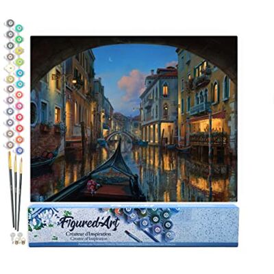Peinture par Numéro Adulte Visite du canal de Venise Activité Manuelle Kit de Loisir Créatif DIY Numéro d'Art Complet 40x50cm sans châssis en bois Peinture par Numéro Adulte Visite du canal de Venise Activité Manuelle Kit de Loisir Créatif DIY Numéro d'Art Complet 40x50cm sans châssis en bois