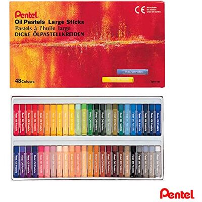 Pentel Lot de 48 pastels à l'huile Couleurs assorties Pentel Lot de 48 pastels à l'huile Couleurs assorties