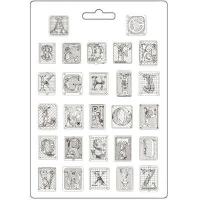 Stamperia Soft Mould A4 for Scrapbooking, Albums, Bullet Journals and More, Suitable for Soft Clay, Ceramic Powder and More, Perfect for Hobbies, Crafts and Gifting (Master of Magic, Alphabet) Stamperia Soft Mould A4 for Scrapbooking, Albums, Bullet Journals and More, Suitable for Soft Clay, Ceramic Powder and More, Perfect for Hobbies, Crafts and Gifting (Master of Magic, Alphabet)