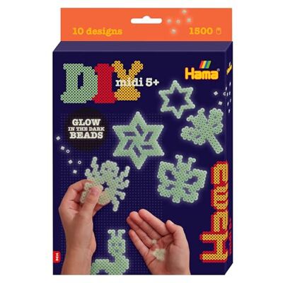 Hama 3414 Loisirs Créatifs Boîte 1500 Perles à Repasser + 3 Plaques Taille Midi Phosphorescent Hama 3414 Loisirs Créatifs Boîte 1500 Perles à Repasser + 3 Plaques Taille Midi Phosphorescent