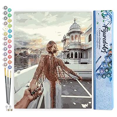Peinture par Numéro Adulte Balade Romantique Activité Manuelle Kit de Loisir Créatif DIY Numéro d'Art Complet 40x50cm sans châssis en bois Peinture par Numéro Adulte Balade Romantique Activité Manuelle Kit de Loisir Créatif DIY Numéro d'Art Complet 40x50cm sans châssis en bois