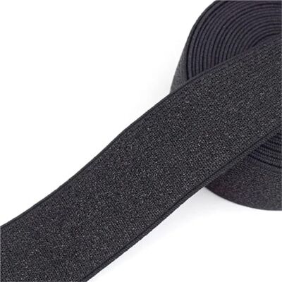 YGMNQAL Bande élastique à paillettes 5/10 m (10 à 50 mm) pour couture d'élastiques pour vêtements, pantalons, ceintures et accessoires de bricolage (noir, 5 m, 10 mm) YGMNQAL Bande élastique à paillettes 5/10 m (10 à 50 mm) pour couture d'élastiques pour vêtements, pantalons, ceintures et accessoires de bricolage (noir, 5 m, 10 mm)