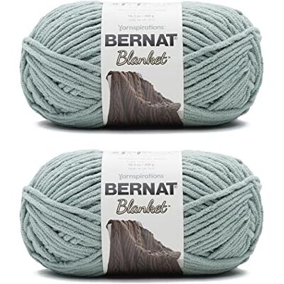 Bernat Blanket Lot de 2 pelotes de fil vert brumeux Polyester 6 super volumineux 200 m Tricot/crochet Bernat Blanket Lot de 2 pelotes de fil vert brumeux Polyester 6 super volumineux 200 m Tricot/crochet
