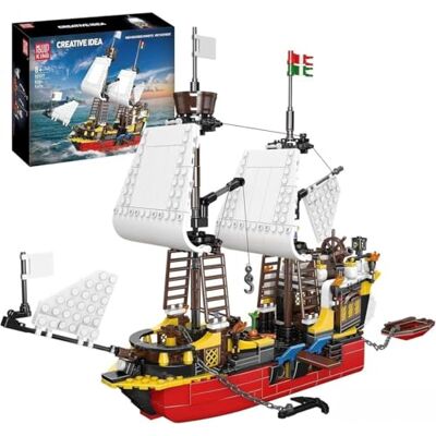 Mould King 10137 LEGO Revenge Pirate Ship Kit - Jouets de construction pour enfants et adultes Mould King 10137 LEGO Revenge Pirate Ship Kit - Jouets de construction pour enfants et adultes