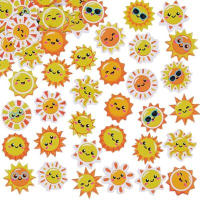 Baker Ross VC141 Autocollants en mousse Sunshine Lot de 120, autocollants de bricolage Happy Sun Baker Ross VC141 Autocollants en mousse Sunshine Lot de 120, autocollants de bricolage Happy Sun
