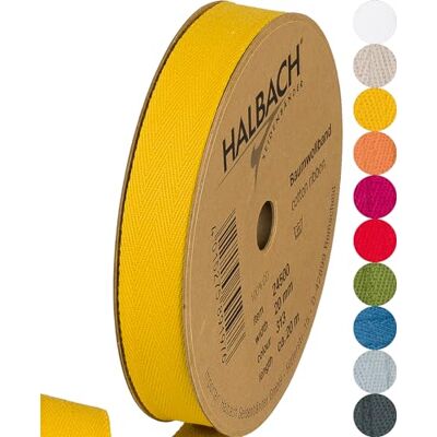 Halbach Seidenbänder Ruban en coton 20 mm x 20 m Ruban pour bricolage Vendu au mètre Ruban en tissu pour décoration Ruban tissé 100% coton pour bricolage, artisanat, couture Jaune miel Ruban tissé 100 % coton au mètre pour travaux manuels, décoration et Halbach Seidenbänder Ruban en coton 20 mm x 20 m Ruban pour bricolage Vendu au mètre Ruban en tissu pour décoration Ruban tissé 100% coton pour bricolage, artisanat, couture Jaune miel Ruban tissé 100 % coton au mètre pour travaux manuels, décoration et