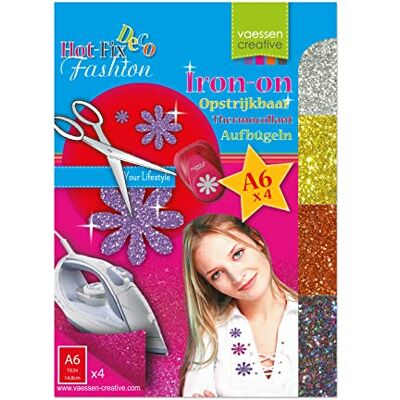 Feuille de glitter HotFix - Flexible, 14.8x10.5cm - Fournitures créatives Feuille de glitter HotFix - Flexible, 14.8x10.5cm - Fournitures créatives