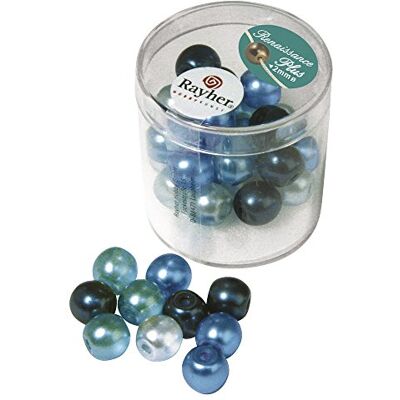 Rayher - 14474000 - Mélange turquoise - 10 mm - Glass beads Rayher - 14474000 - Mélange turquoise - 10 mm - Glass beads