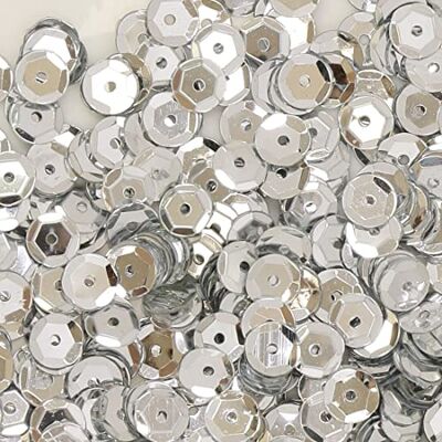 Craftelier Paillettes Argent pour artisanat, Scrapbooking, Décorations et Shake Cards Forme de Cercles Diamant Taille Env. 6 mm Couleur Argent Craftelier Paillettes Argent pour artisanat, Scrapbooking, Décorations et Shake Cards Forme de Cercles Diamant Taille Env. 6 mm Couleur Argent