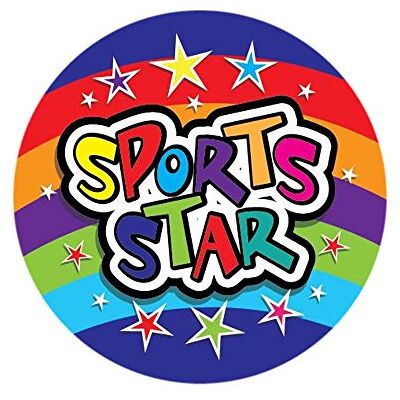 SuperStickers DCS11659 Lot de 125 autocollants étoiles de sport 125 x 28 mm SuperStickers DCS11659 Lot de 125 autocollants étoiles de sport 125 x 28 mm