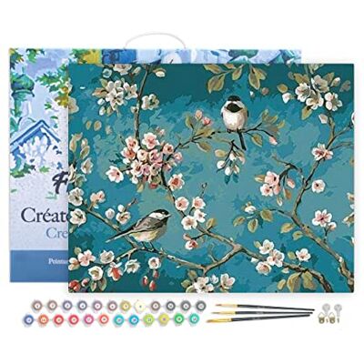 Peinture par Numéro Adulte avec Cadre Fleurs et Oiseaux 2 Activité Manuelle Kit de Loisir Créatif DIY Numéro d'Art Complet 40x50cm toile tendue sur châssis Peinture par Numéro Adulte avec Cadre Fleurs et Oiseaux 2 Activité Manuelle Kit de Loisir Créatif DIY Numéro d'Art Complet 40x50cm toile tendue sur châssis