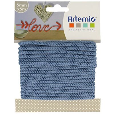 Artemio Fil à Tricoter 5 mm x 5 m Bleu Artemio Fil à Tricoter 5 mm x 5 m Bleu