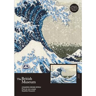 DMC Great Wave Kit de broderie au point de croix avec tissu Aida 14 fils en coton torsadé, aiguille et instructions (français non garanti) DMC Great Wave Kit de broderie au point de croix avec tissu Aida 14 fils en coton torsadé, aiguille et instructions (français non garanti)