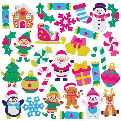 Baker Ross FN676 Autocollants de Noël joyeux et lumineux – Lot de 125, autocollants de Noël pour le bricolage et les décorations festives Baker Ross FN676 Autocollants de Noël joyeux et lumineux – Lot de 125, autocollants de Noël pour le bricolage et les décorations festives