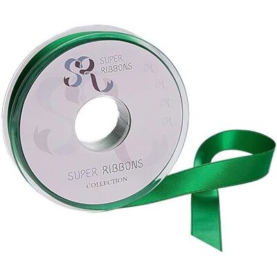 SUPER RIBBONS SR ® Ruban de satin double face 10 mm Vert 20 m SUPER RIBBONS SR ® Ruban de satin double face 10 mm Vert 20 m