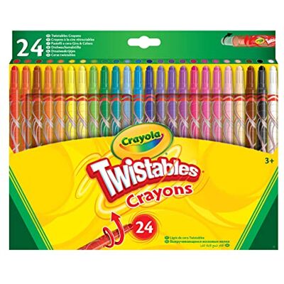 CRAYOLA Crayons de cire Gira & Colora, Set de 24 pièces, pour l’école et les loisirs créatifs, couleurs assorties, 52-8501 CRAYOLA Crayons de cire Gira & Colora, Set de 24 pièces, pour l’école et les loisirs créatifs, couleurs assorties, 52-8501