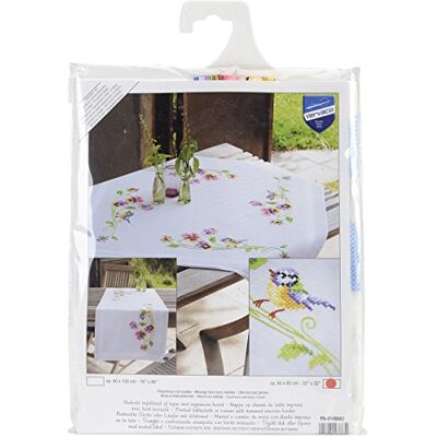 Vervaco Kit Point De Croix Pré-Imprimé Nappe MÉSANGE BLEUE AVEC VIOLETTES Broderie Kit Complet Adulte Loisir Créatif Maison Decoration Manuelle Table Cadeou DIYca. 80 x 80 cm Cross Stitch Embroidery Vervaco Kit Point De Croix Pré-Imprimé Nappe MÉSANGE BLEUE AVEC VIOLETTES Broderie Kit Complet Adulte Loisir Créatif Maison Decoration Manuelle Table Cadeou DIYca. 80 x 80 cm Cross Stitch Embroidery
