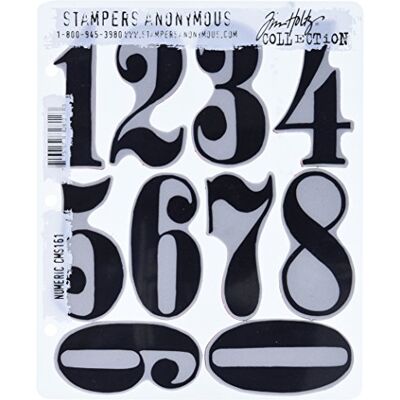 Ensemble de tampons en caoutchouc rouges Tim Holtz de Stampers Anonymous - Outils artistiques Ensemble de tampons en caoutchouc rouges Tim Holtz de Stampers Anonymous - Outils artistiques