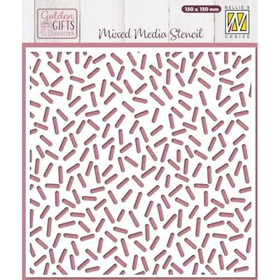 Nellie's Choice Pochoir réutilisable pour loisirs créatifs (15 x 15 cm) Confettis Blanc Nellie's Choice Pochoir réutilisable pour loisirs créatifs (15 x 15 cm) Confettis Blanc