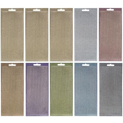 Ideen mit Herz Autocollants micro-paillettes, pour le bricolage, la fabrication de cartes, le scrapbooking, album photo, motif : lignes, 21 cm de long, 8 couleurs (2 mm de large) Ideen mit Herz Autocollants micro-paillettes, pour le bricolage, la fabrication de cartes, le scrapbooking, album photo, motif : lignes, 21 cm de long, 8 couleurs (2 mm de large)