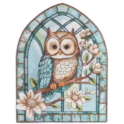 Ideen mit Herz Peinture diamant pour fenêtre Aspect verre Décoration et bricolage Matériau : PET (chouette avec branche) Ideen mit Herz Peinture diamant pour fenêtre Aspect verre Décoration et bricolage Matériau : PET (chouette avec branche)