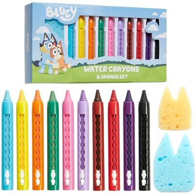 BLUEY Jouet de Bain Enfant, Bath Crayons et Éponges Cadeaux pour Enfants BLUEY Jouet de Bain Enfant, Bath Crayons et Éponges Cadeaux pour Enfants