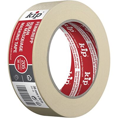 Kip Ruban adhésif de masquage 5 jours Largeur : 36 mm x 50 m S'enlève sans laisser de résidus Pour peinture et décoration 5 cm Pour les décorateurs professionnels et les bricoleurs Pour Kip Ruban adhésif de masquage 5 jours Largeur : 36 mm x 50 m S'enlève sans laisser de résidus Pour peinture et décoration 5 cm Pour les décorateurs professionnels et les bricoleurs Pour