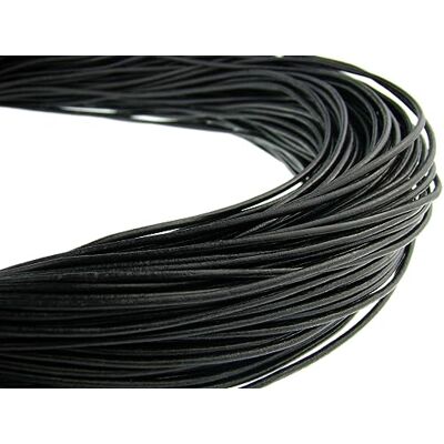 esnado Lanière de cuir 5 m Environ 2 mm Noire esnado Lanière de cuir 5 m Environ 2 mm Noire