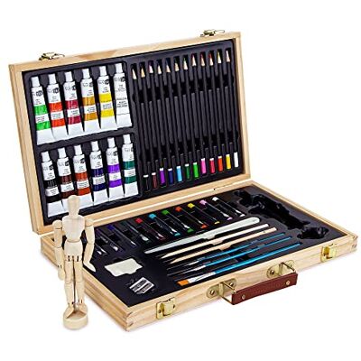 Artina kit peinture coffret peinture acrylique crayons de couleur pastels pastels à l'huile crayons de couleur set enfant débutant artiste idée cadeau Noël spatule couteau peindre complet Leonardo Artina kit peinture coffret peinture acrylique crayons de couleur pastels pastels à l'huile crayons de couleur set enfant débutant artiste idée cadeau Noël spatule couteau peindre complet Leonardo