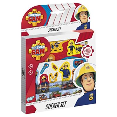 Totum Kit Créatif Sam Le Pompier Stickerset Set d'autocollants D'environ 50 pcs et 1 Scène Cartonnée Totum Kit Créatif Sam Le Pompier Stickerset Set d'autocollants D'environ 50 pcs et 1 Scène Cartonnée