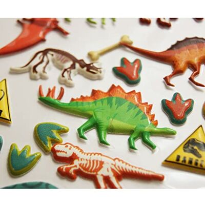 GLOBAL GIFT Autocollants En mousse Dinosaures et fossiles GLOBAL GIFT Autocollants En mousse Dinosaures et fossiles