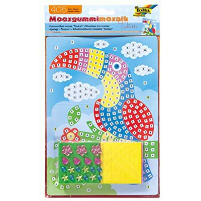 Folia - Mosaique mousse caoutchouc perroquet - 405 pcs Folia - Mosaique mousse caoutchouc perroquet - 405 pcs