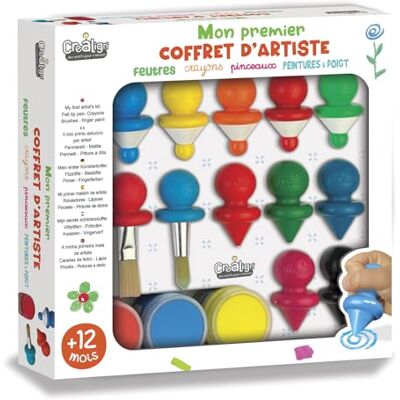 Crea lign' Créa Lign’ Mon 1er Coffret d’Artiste Kit de Loisirs Créatifs pour Tout-Petits dès 12 Mois Feutres, Pinceaux, Crayons Ergonomiques et Peinture Activité d’Éveil Artistique et Motricité Fine Crea lign' Créa Lign’ Mon 1er Coffret d’Artiste Kit de Loisirs Créatifs pour Tout-Petits dès 12 Mois Feutres, Pinceaux, Crayons Ergonomiques et Peinture Activité d’Éveil Artistique et Motricité Fine