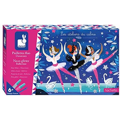 Janod Coffret Paillettes Fluo Danseuses Les Ateliers du Calme Kit Loisir Créatif Enfant Apprentissage Motricité Fine et Créativité Dès 6 ans, J07945, multicolor, Taille unique Janod Coffret Paillettes Fluo Danseuses Les Ateliers du Calme Kit Loisir Créatif Enfant Apprentissage Motricité Fine et Créativité Dès 6 ans, J07945, multicolor, Taille unique